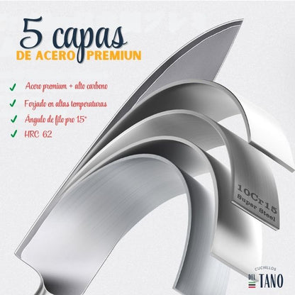 Set-Cuchillos acerados (25 PIEZAS) + Maletín 🎁