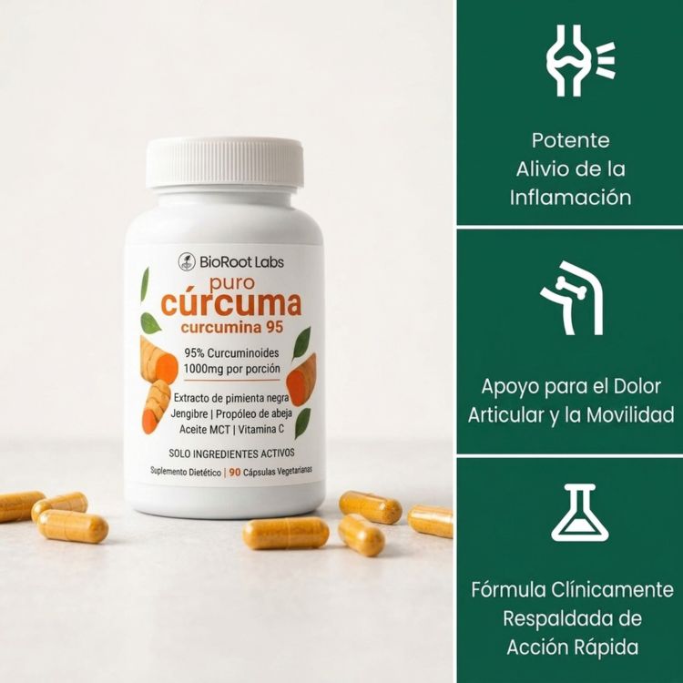 Alivia décadas de dolor articular en 2-4 semanas con 1000 mg de Turmeric®