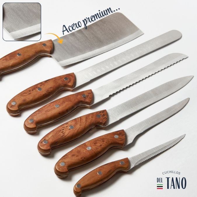 Set-Cuchillos acerados (25 PIEZAS) + Maletín 🎁