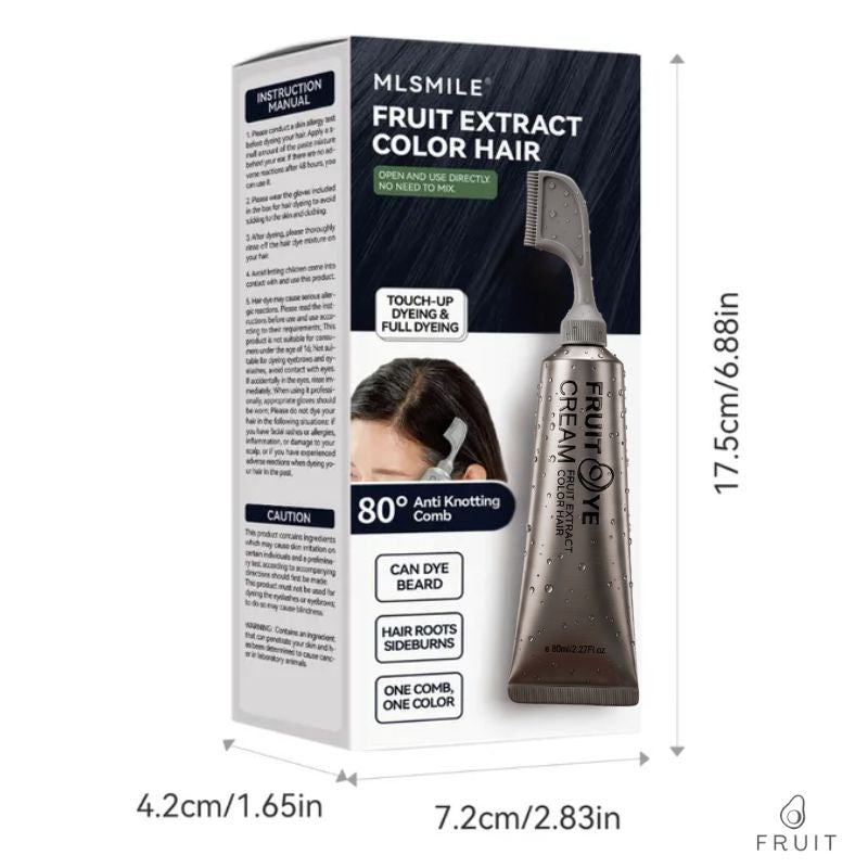 FRUIT® Tinte Natural con Aplicador | Cobertura Total en 5 Minutos